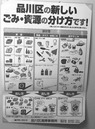 日本垃圾廢料回收嚴格復(fù)雜