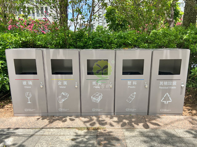 深圳公園戶(hù)外不銹鋼垃圾桶烤漆果皮箱